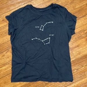 Size Medium black embroidered t-shirt